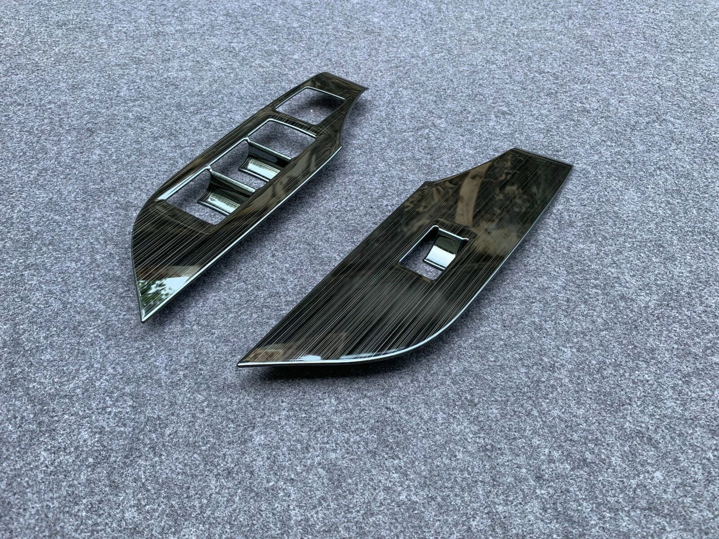 Window Lift Cover Trim for 2019-2023 Toyota RAV4 - Black Steel 4 x Pieces