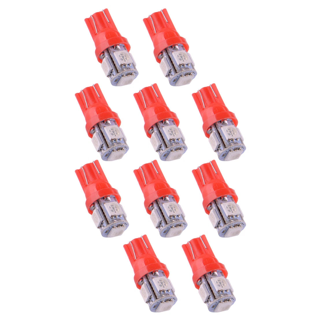 10 x T10 LED Red Dashboard Gauge Cluster Bulbs for Universal