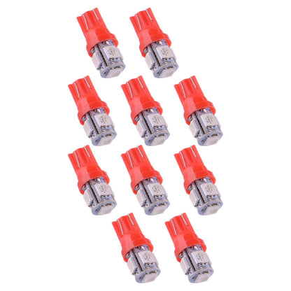 10 x T10 LED Red Dashboard Gauge Cluster Bulbs for Universal