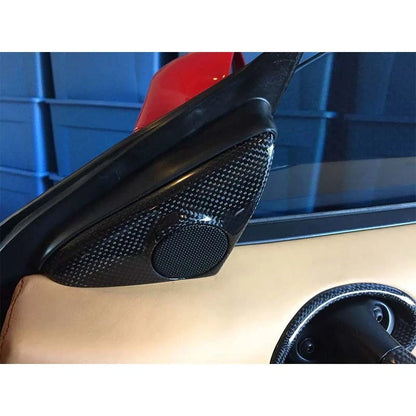 Real Carbon A Pillar Speaker Tweeter Cover Replace for Ferrari 360 Spider Modena