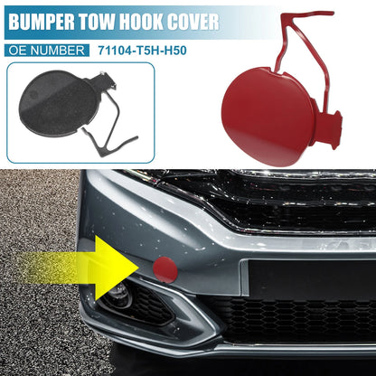 Front Bumper Tow Hook Cover for Honda Fit (2018-2019) - Red