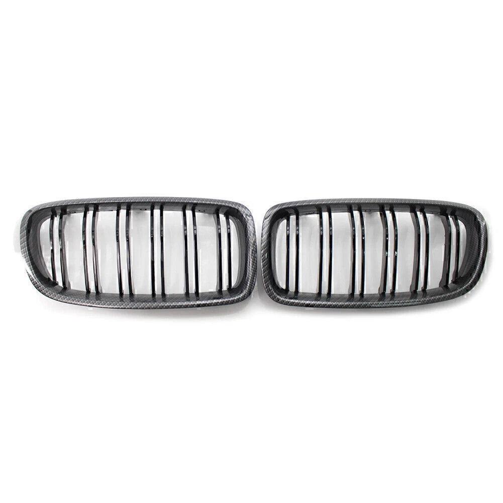 M3 Style Gloss Black Carbon Fiber Look Grilles for BMW F30/31 (2012-2018)