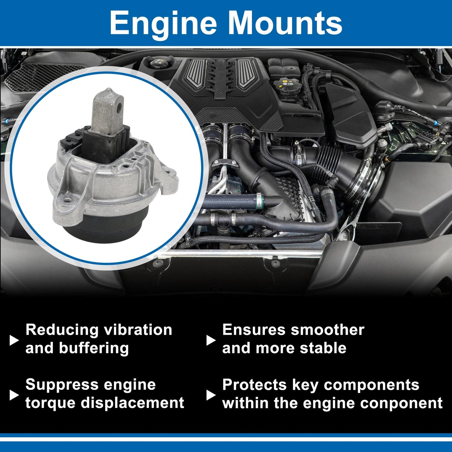 Engine Mount 3.0L for BMW 528i Base (2011)