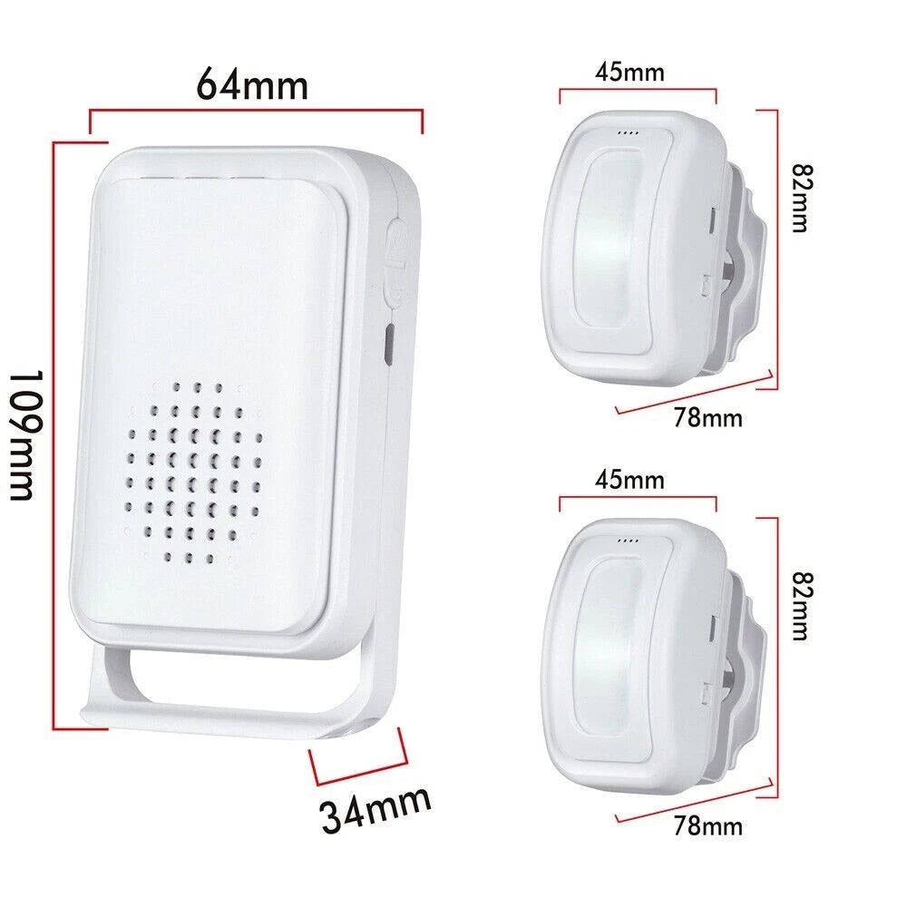 Wireless PIR Motion Sensor Door Gate Entry Chime Alarm