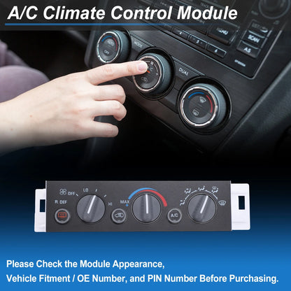A/C Heater Climate Control Switch Module Panel for Chevrolet C2500