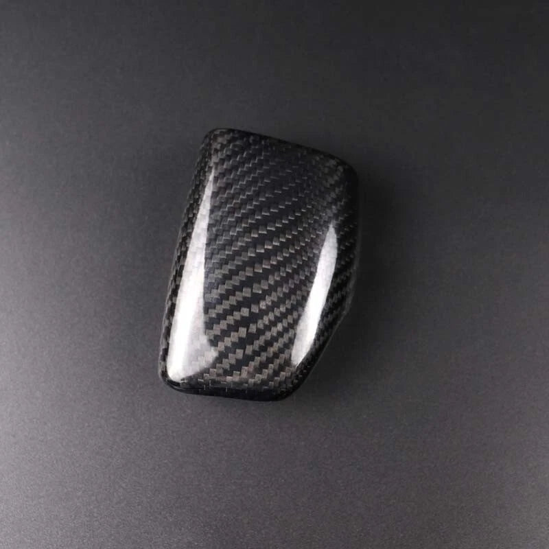 Real Carbon Fiber Gear Shift Knob Head Cover Trim For Audi A4 S4 B9 2016-2018
