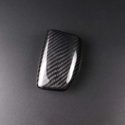 Real Carbon Fiber Gear Shift Knob Head Cover Trim For Audi A4 S4 B9 2016-2018