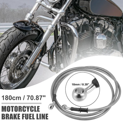 Braided 180cm 10mm Brake Clutch Oil Hoses Pipe for Motorcycle