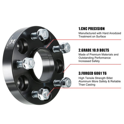 4pcs 1" Hub Centric Wheel Spacers Adapters for Jeep