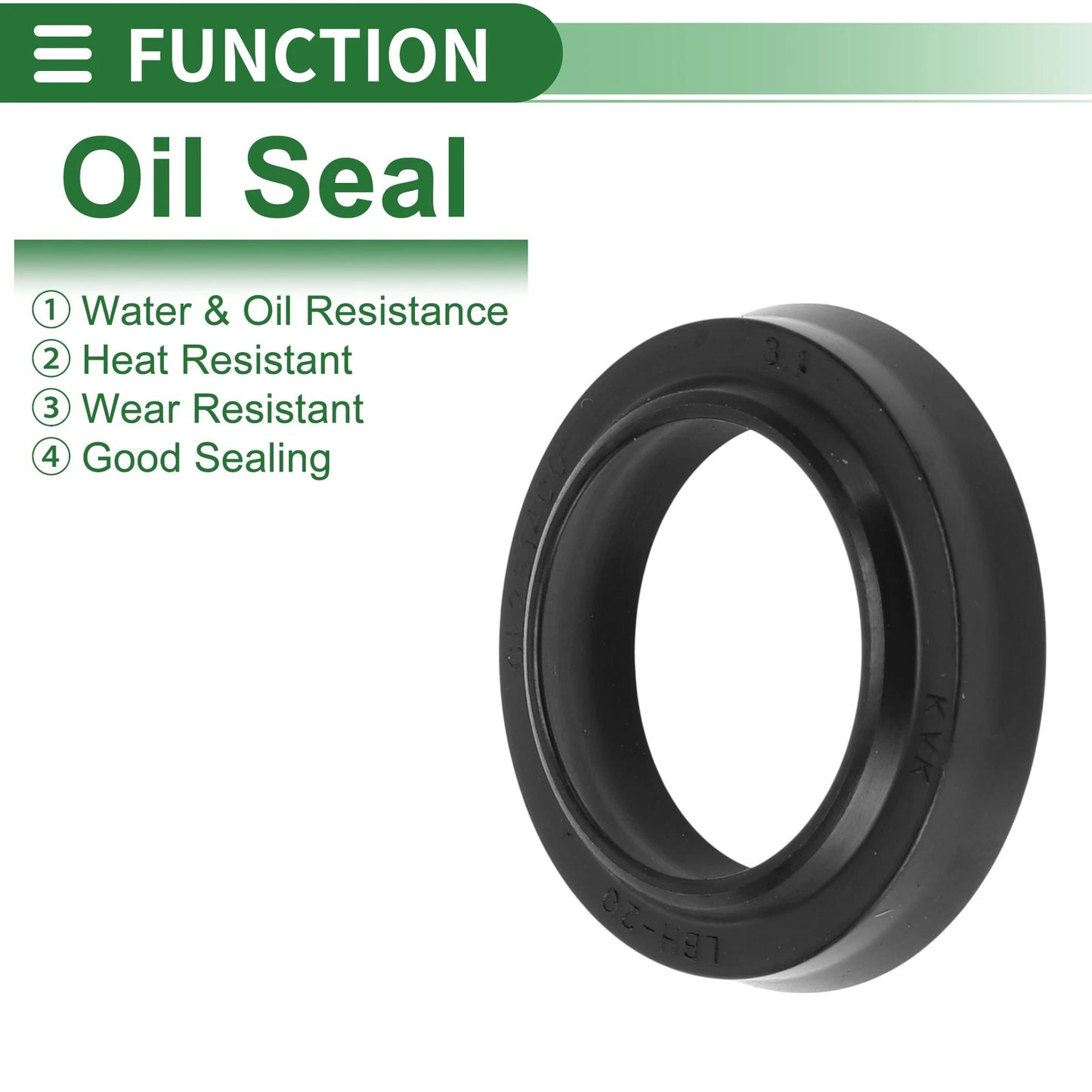 Oil Seal 5 Pcs Rotary Shaft Seal NBR Rubber 20x28x4.5mm Black for Car