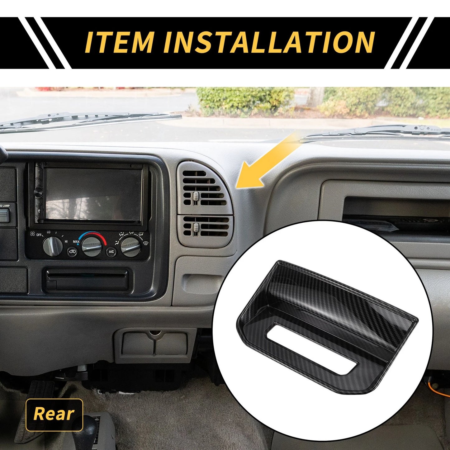 Carbon Fiber Vent Armrest Cover for Toyota Tundra (2022–2024)