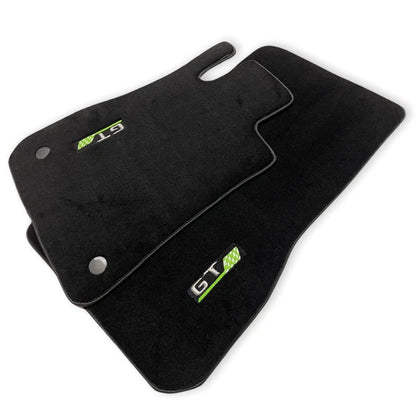 Floor Mats for Mercedes Benz AMG GT 2015-2022 Black & Green Logo 2 x AutoWin