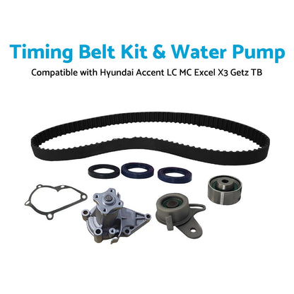 Timing Belt Kit & Water Pump for Hyundai Accent LC MC Excel X3 Getz (2000-2010)