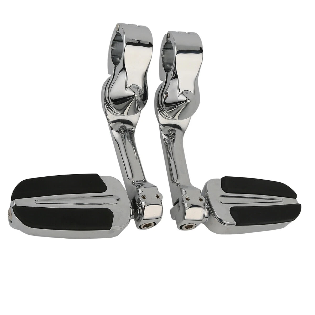 Highway Bar Footpegs Long Angled Adjustable Mount for Harley Touring Softail