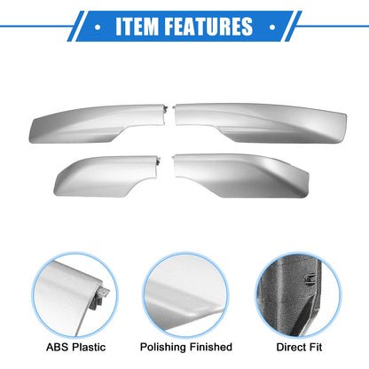 4 x Car Roof Rack Side Rails End Covers for Toyota RAV4 (2006-2012) Silver Tone
