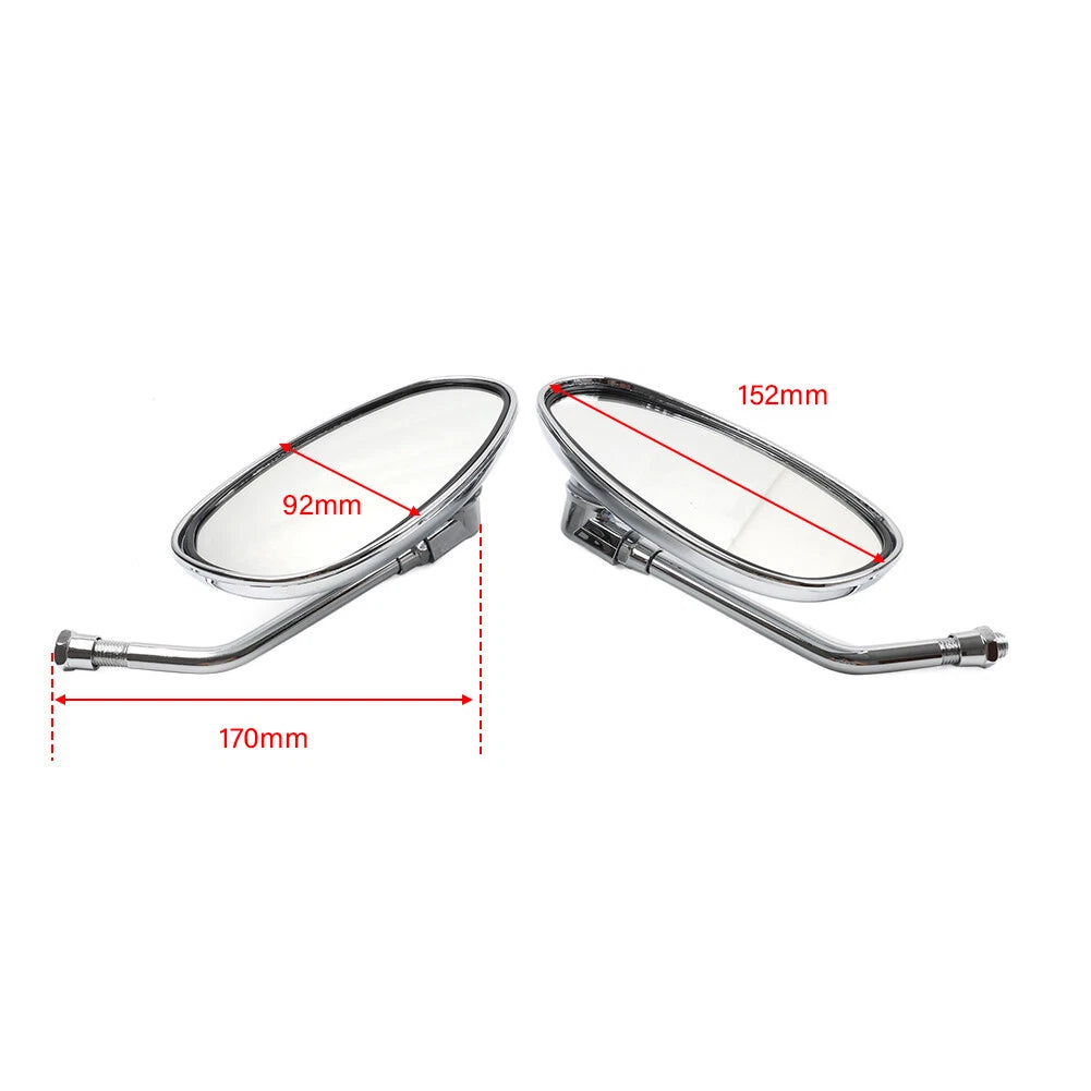 Oval Rearview Mirror for Honda Shadow Spirit 750 1100 VTX1300 VTX1800 (2001-2010)