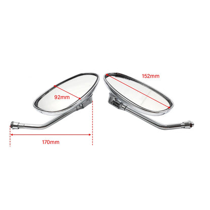Oval Rearview Mirror for Honda Shadow Spirit 750 1100 VTX1300 VTX1800 (2001-2010)