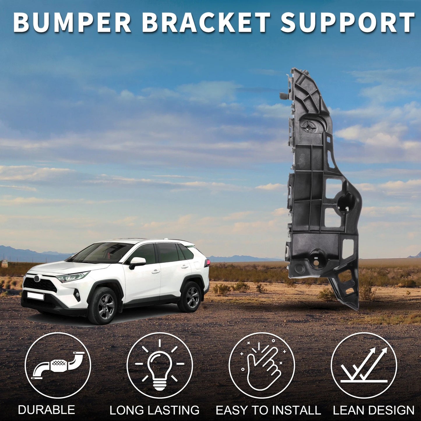1x Left Front Bumper Retainer Bracket for Toyota Highlander (2014–2016)