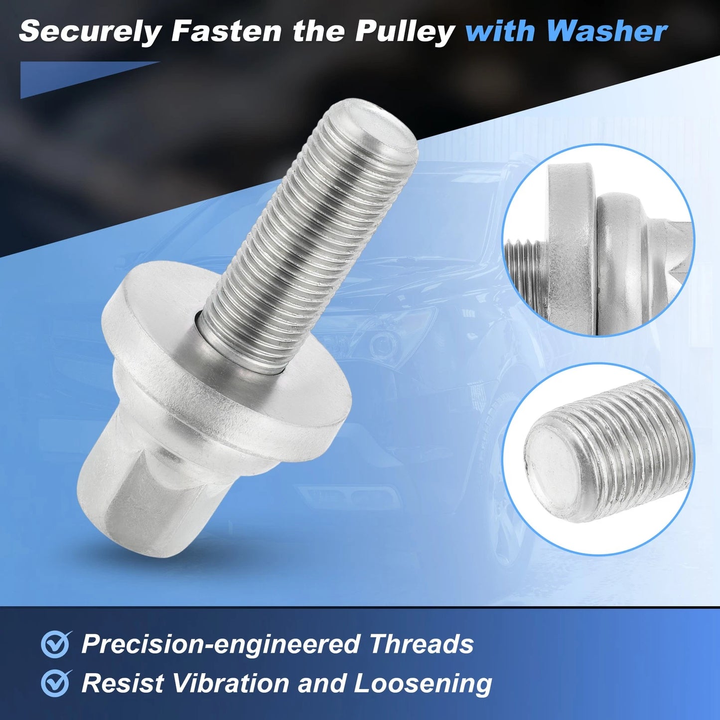 Crankshaft Pulley Bolt & Washer for Honda Accord Civic Pilot (2003-2015)