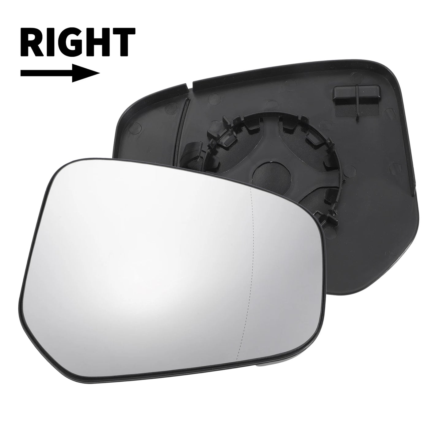 Right Side White Mirror Glass with Back Aspherical Non-Heated for Ford Tourneo