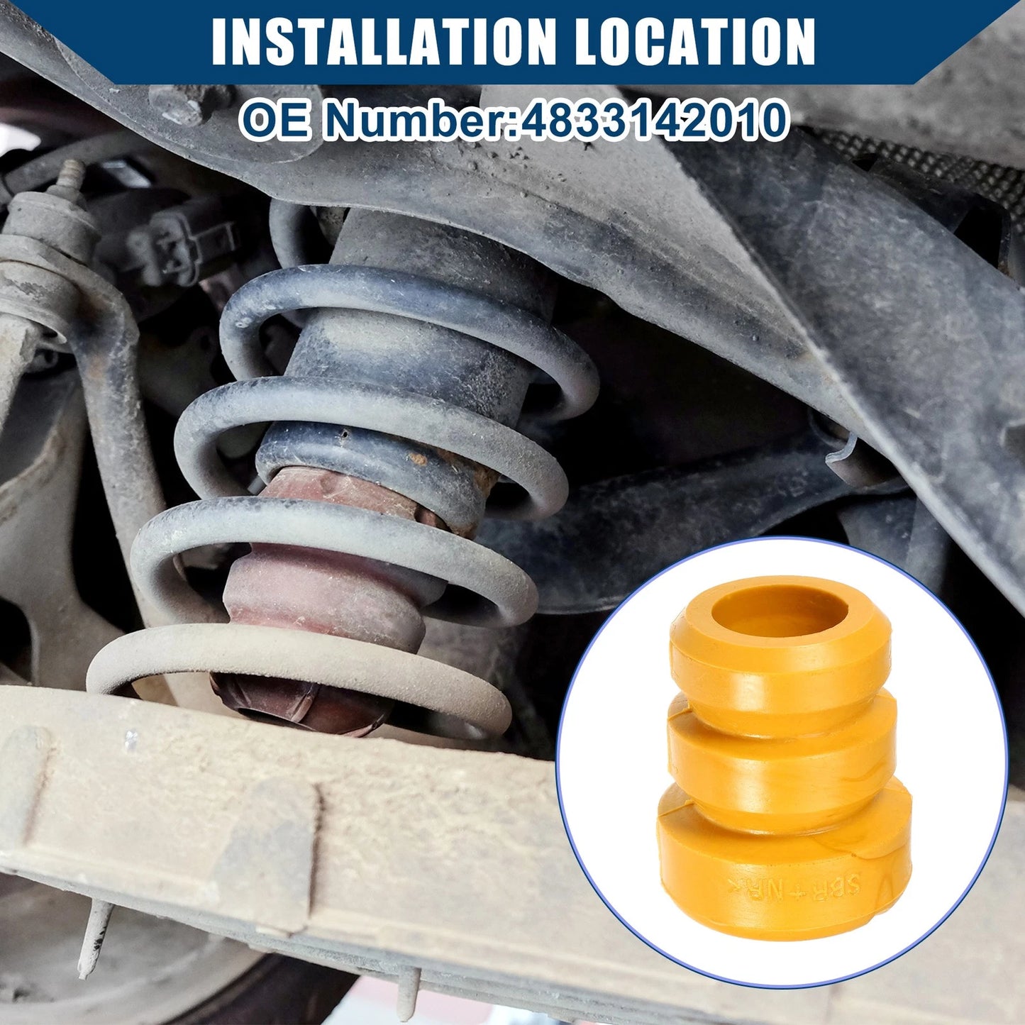 Suspension Strut Bumper Bump Stop for Toyota RAV4 (1996–2004)