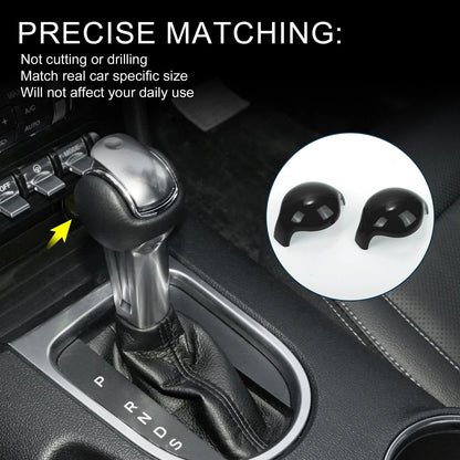 Gear Shift Knob Cover for Ford Mustang 2015-2023 Black Console 1 Set