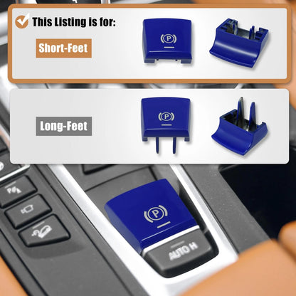 Short Feet P Button Cover for BMW F01 F02 F12 F10 F07 F25 F26 Blue