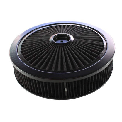 Chrome Air Cleaner 4" Wide x 2" Tall for Stromberg Carby (2 x 5/8" & 2-5/16")