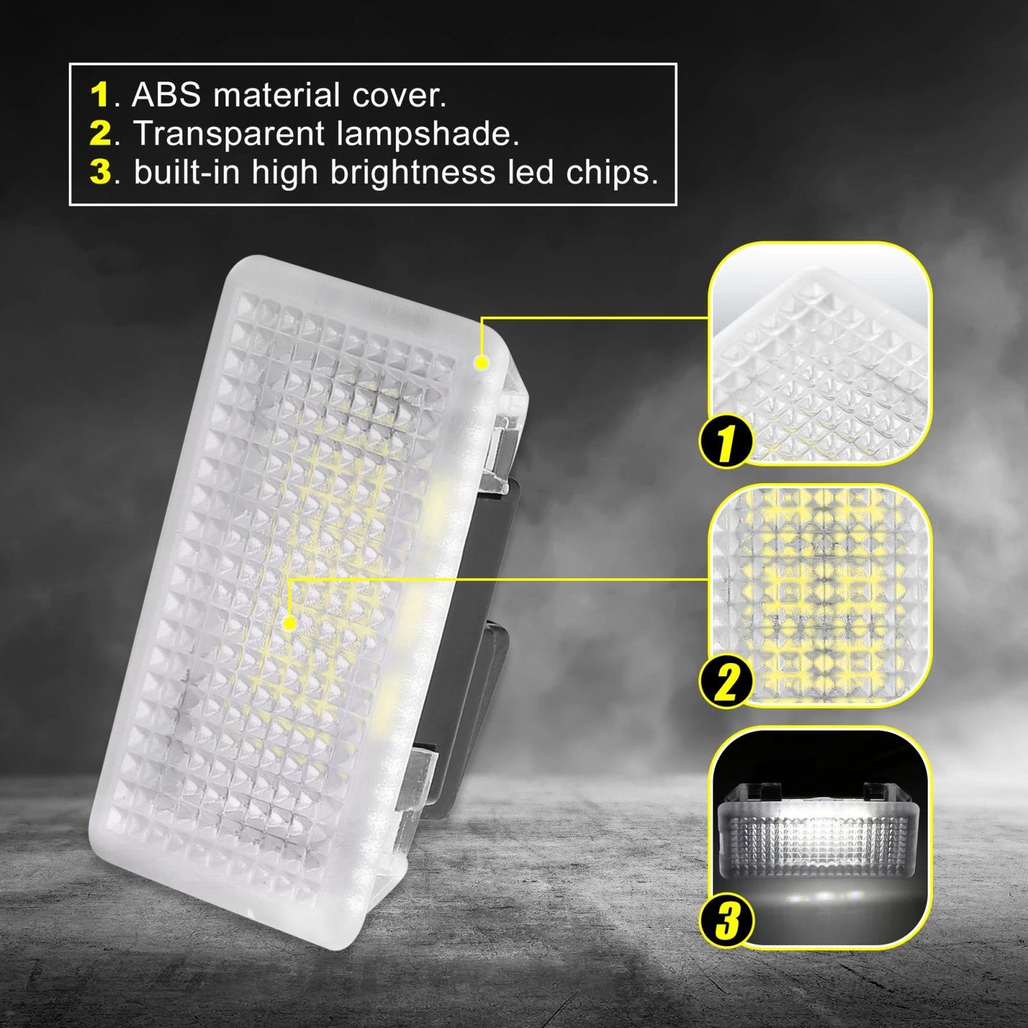 4 x Interior LED Footwell Lights for Tesla Model 3/Y/S/X (2017-2023)