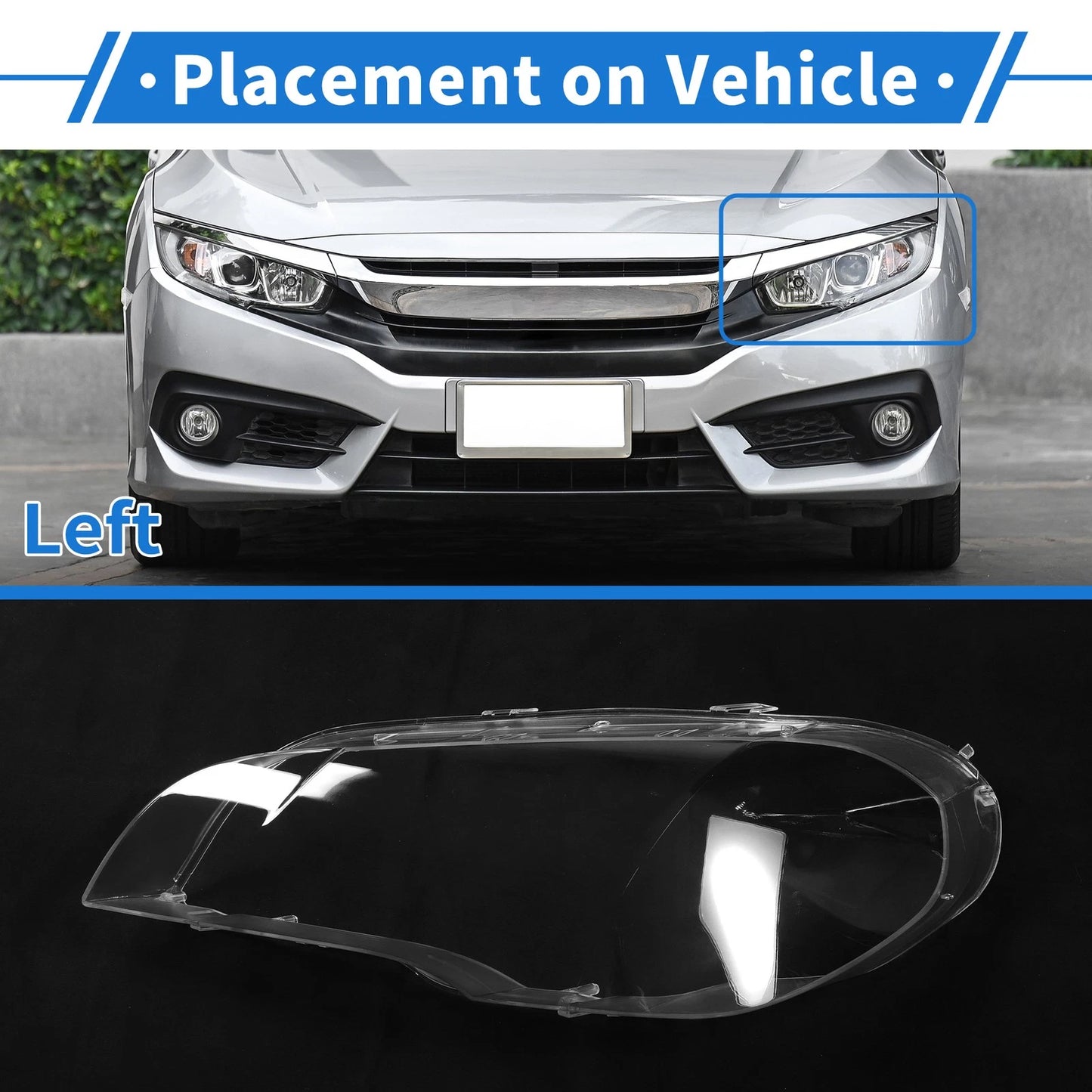 1 Pcs Front Left Headlight Lens Cover for BMW X5 2008-2013