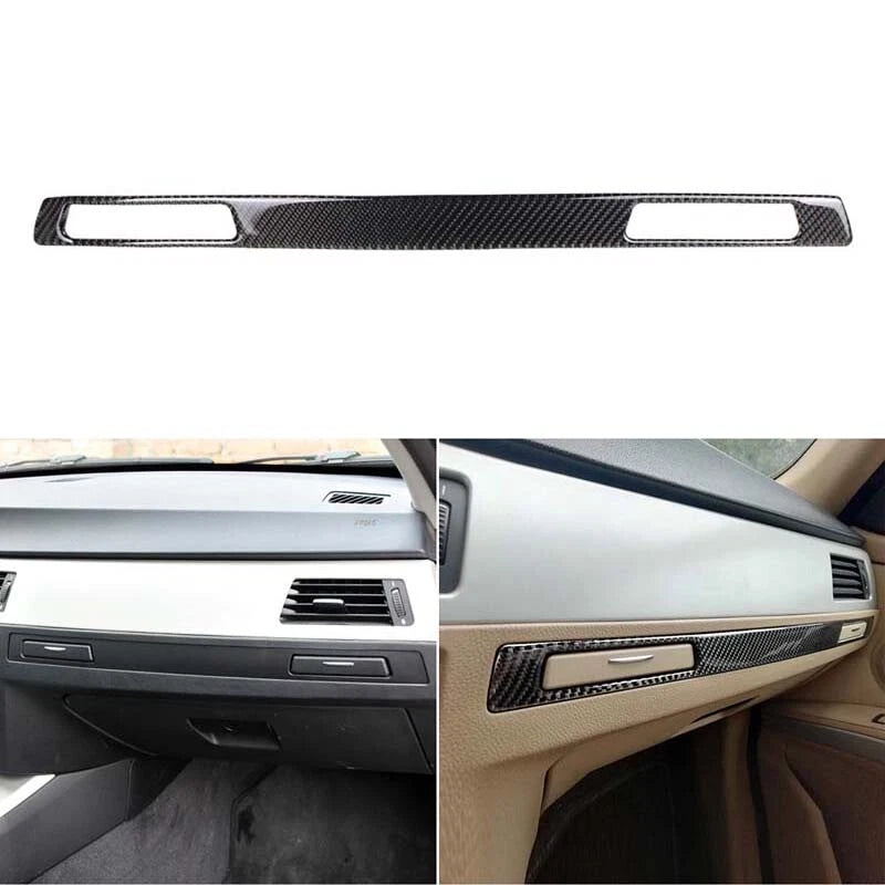 LHD Carbon Fiber Dashboard Passenger Strip Trim fit For BMW 3 Series E90 E92 E93