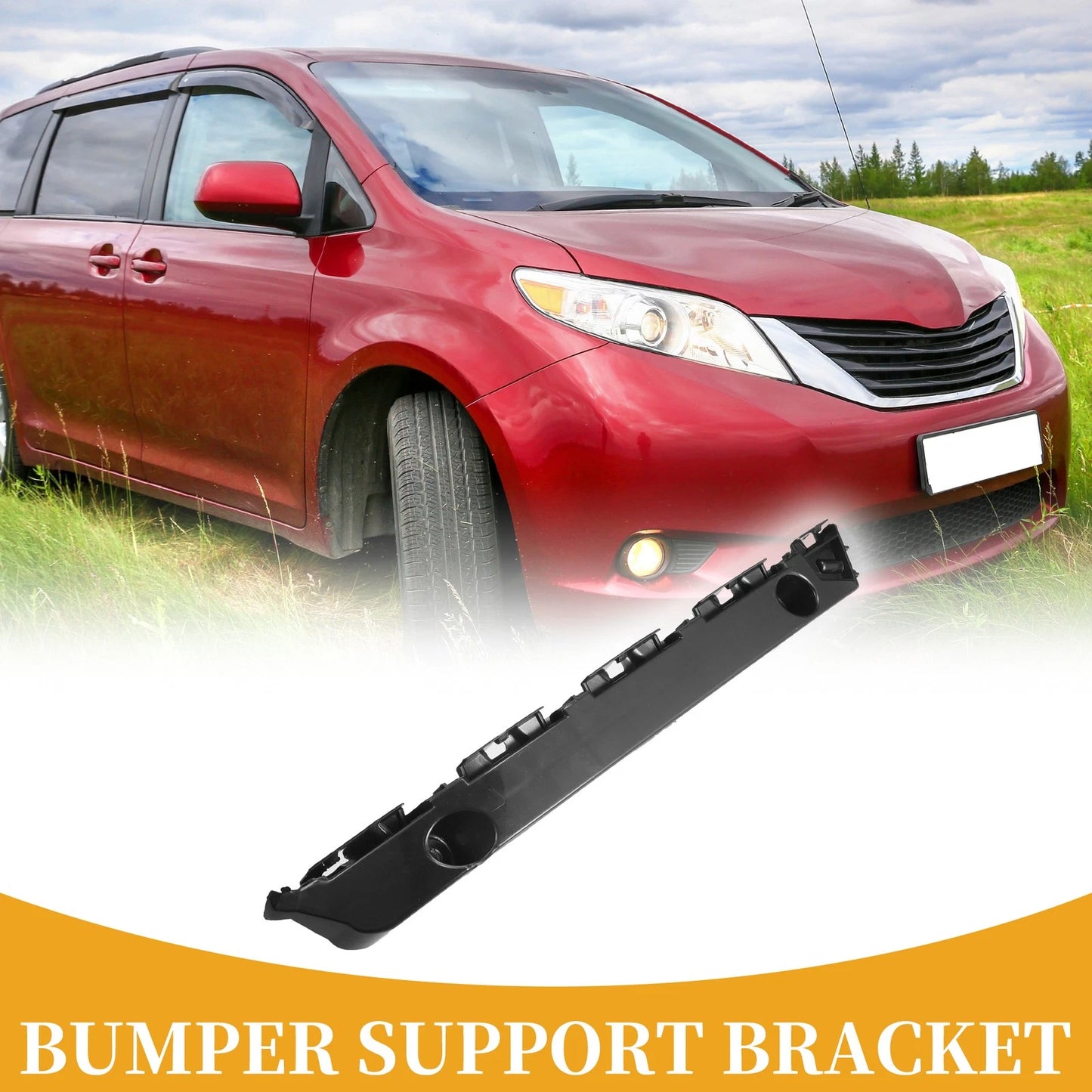 LH Front Bumper Support Bracket for Toyota Sienna (2011-2020) 1 Pc