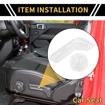 Seat Adjustment Button Cover Trim for Jeep Gladiator JT (2018-2024) White