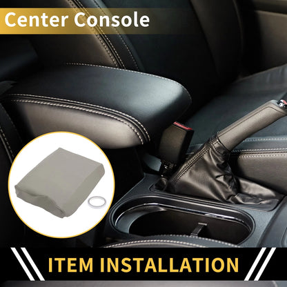 Center Console Lid Armrest Cover for Ford F-150 (2015-2023) Microfiber Leather