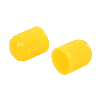 4 x Yellow Plastic Universal Tire Valve Stem Cap Cover for Motorcycle Bike Car