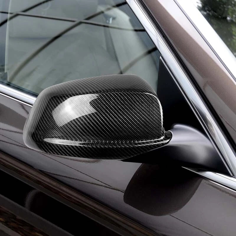 Real Carbon Fiber Addon Side Mirror Cover Fit For BMW 5 Series F10 F11 2011-2013