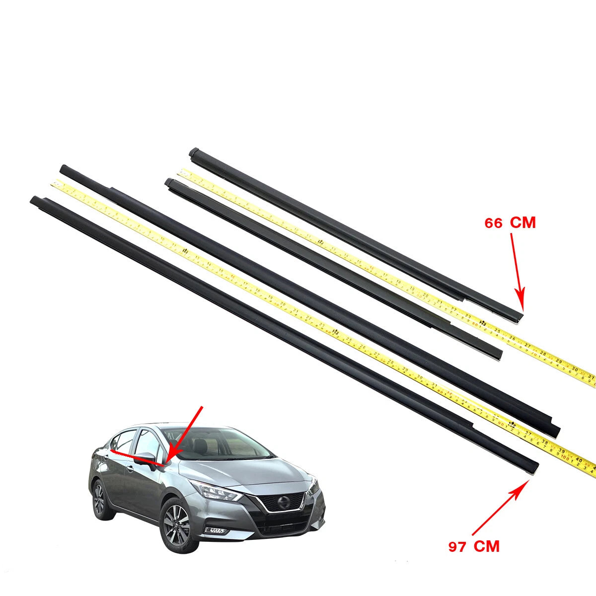 Front Rear Door Belt Molding for Nissan Almera Versa Sunny N17 2011-2019