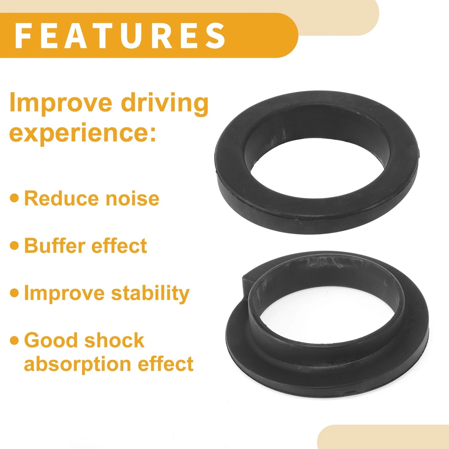 Lower Coil Spring Insulators Rubber 1 Pc for BMW 525i (1989-2007)