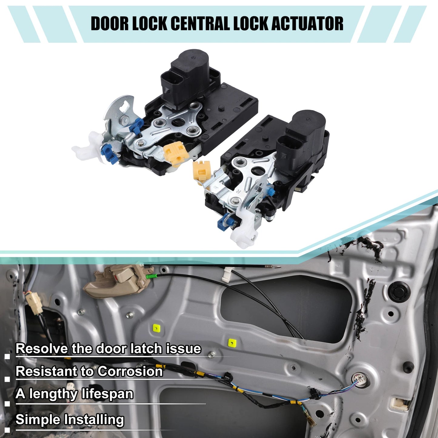 Rear Left Right Car Door Latch Actuator Assembly for Ford Edge (2007-2014)