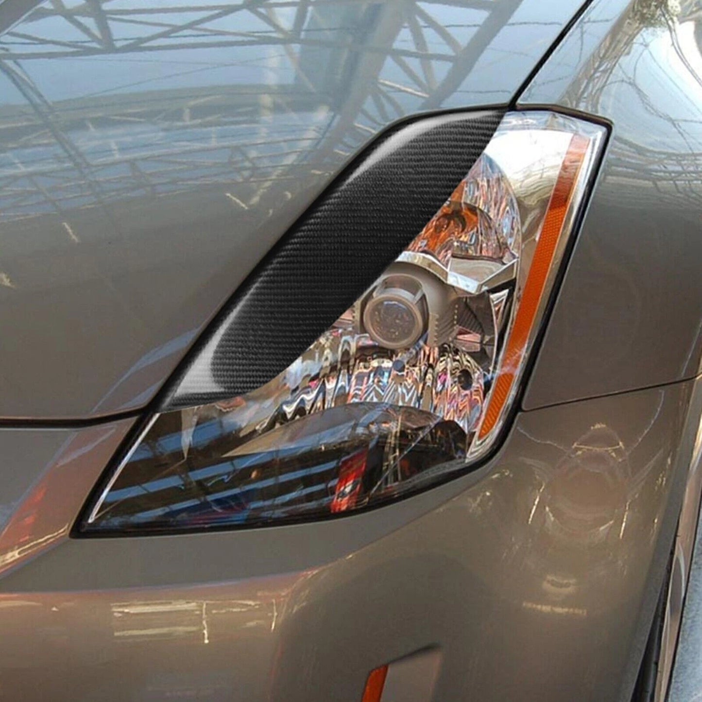 Headlight Eyelid Trim for Nissan 350Z Carbon Fiber (2003-2009)