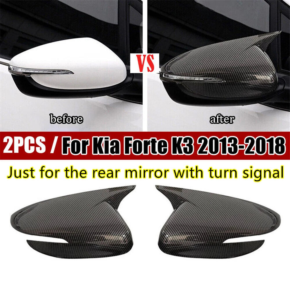 Rearview Side Mirror Covers for 13-18 Kia Forte K3 (2013-2018)