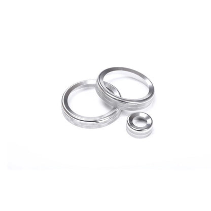 Silver Volume Air Condition Buttons Cover Ring Trim For Velar Range Rover Sport