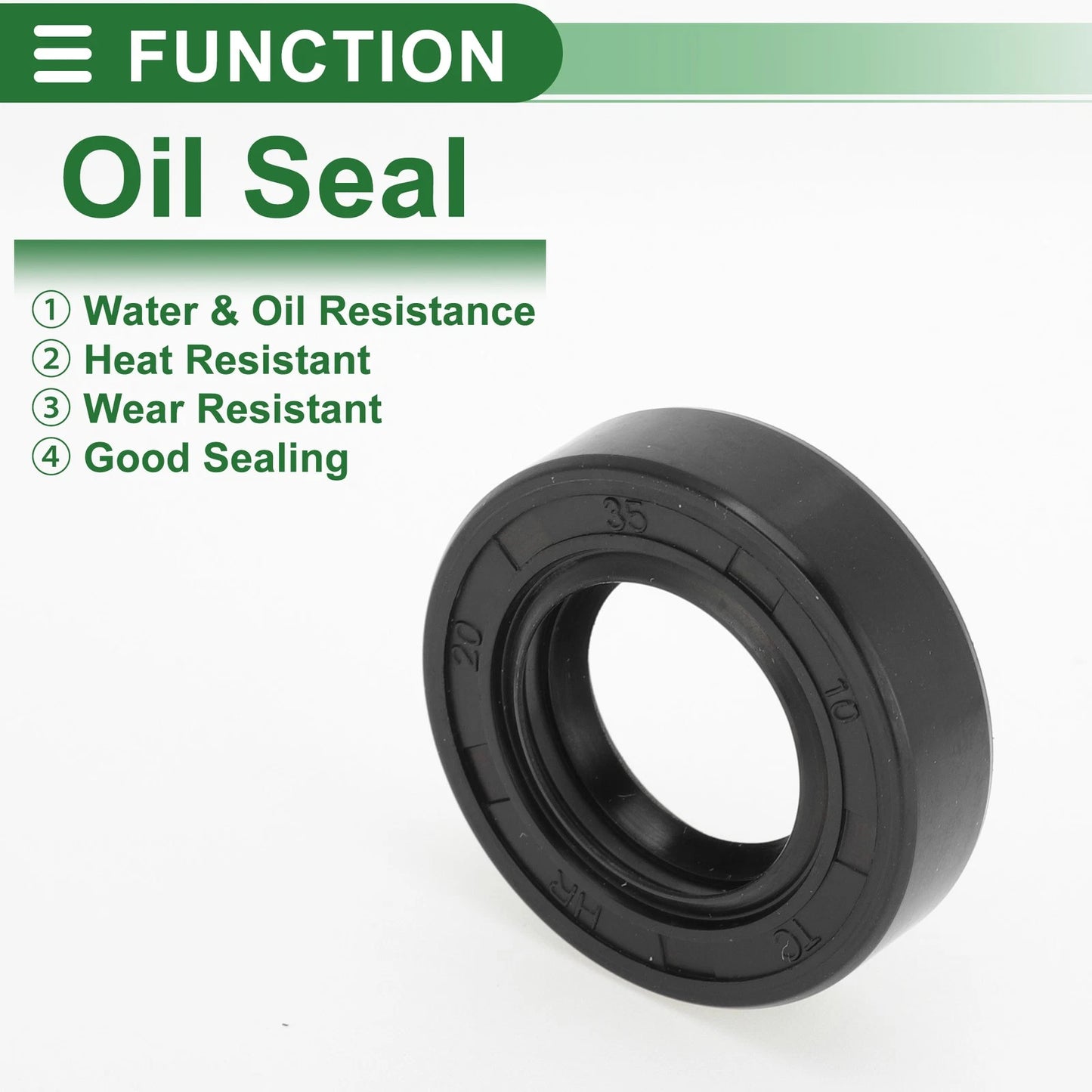 Oil Seal / 20x35x10mm Black 5 Pcs / Seal Ring Rotary Shaft Seal NBR Rubber