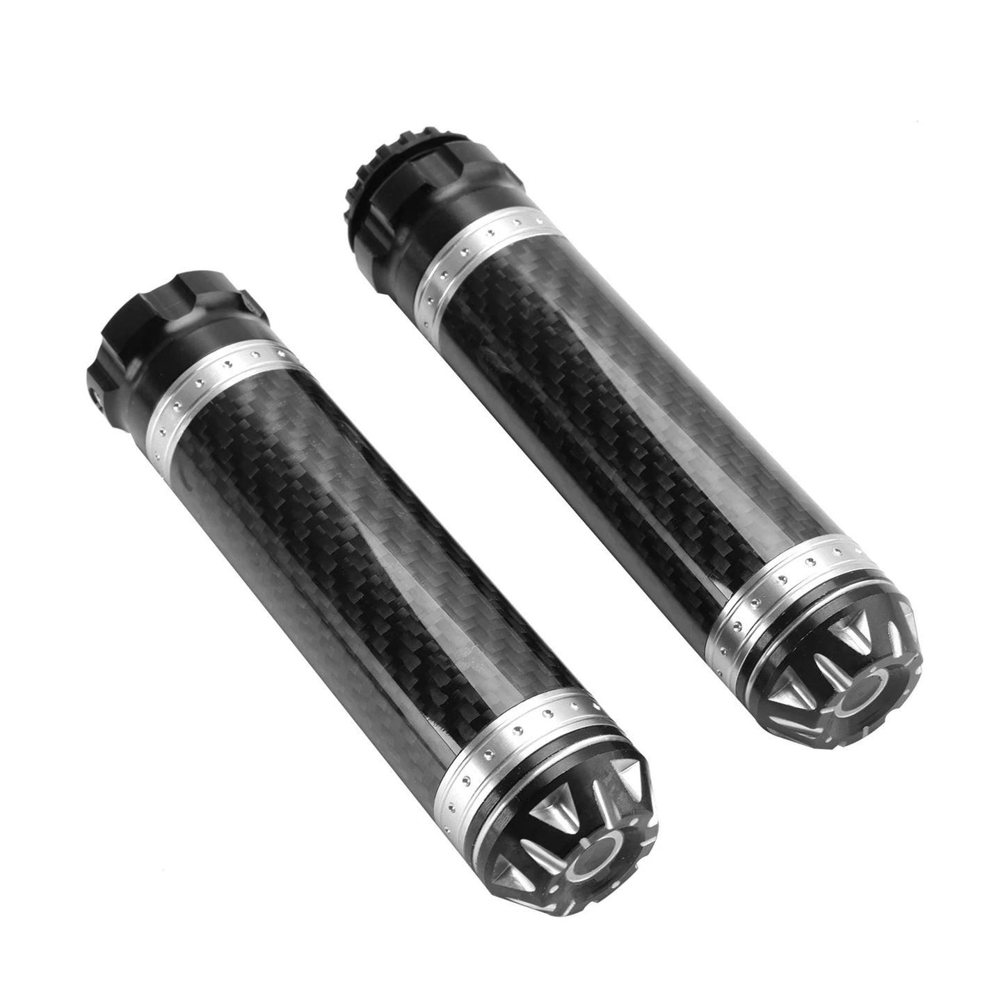 7/8" Carbon Motorcycle Handlebar Grips for Universal Motorcycles