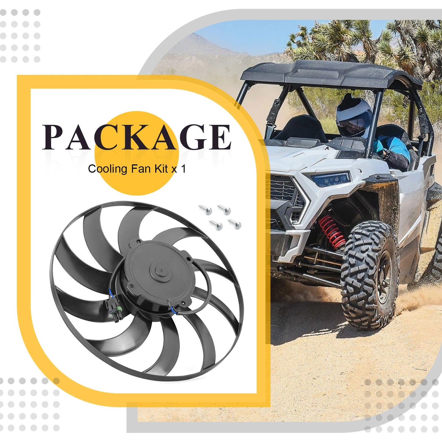 Radiator Cooling Fan Kit for Polaris General 1000 XP (2016-2024)