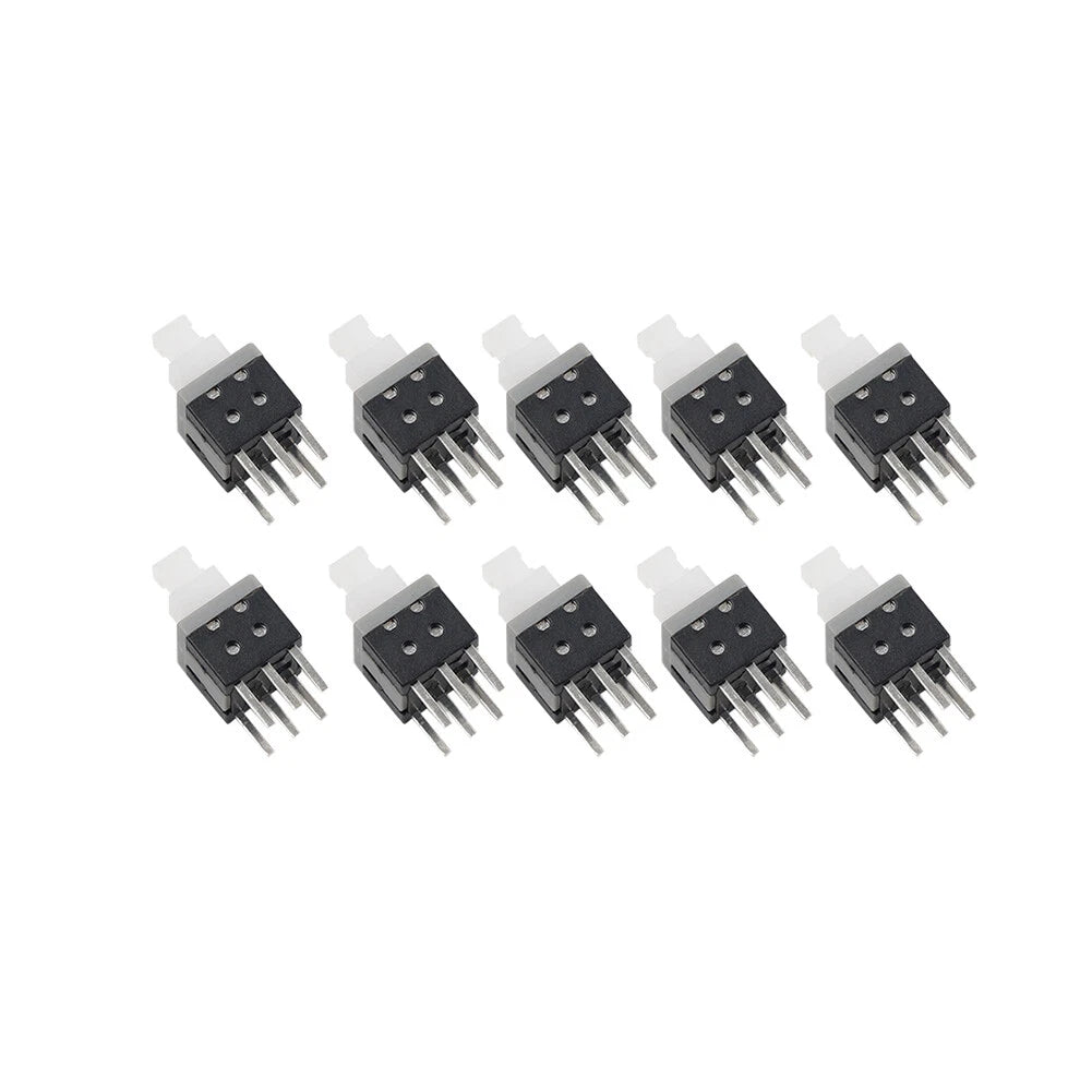 10 x 5.8x5.8x10mm Tactile Self Lock 6 Pin Push Button Switch for Various Models