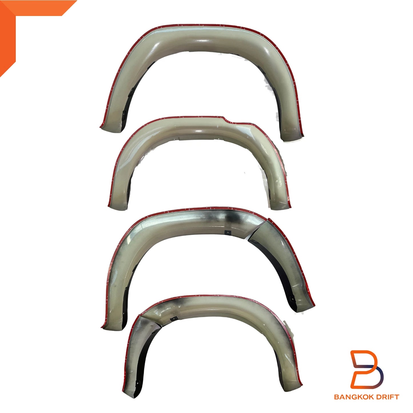 Matte Black Smooth Fender Flare Arch for Toyota Hilux Revo Widebody 18-20