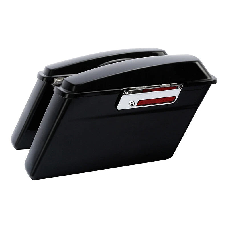 Matte Black Saddlebags Chrome Conversion Bracket for Harley Softail (1984-2017)