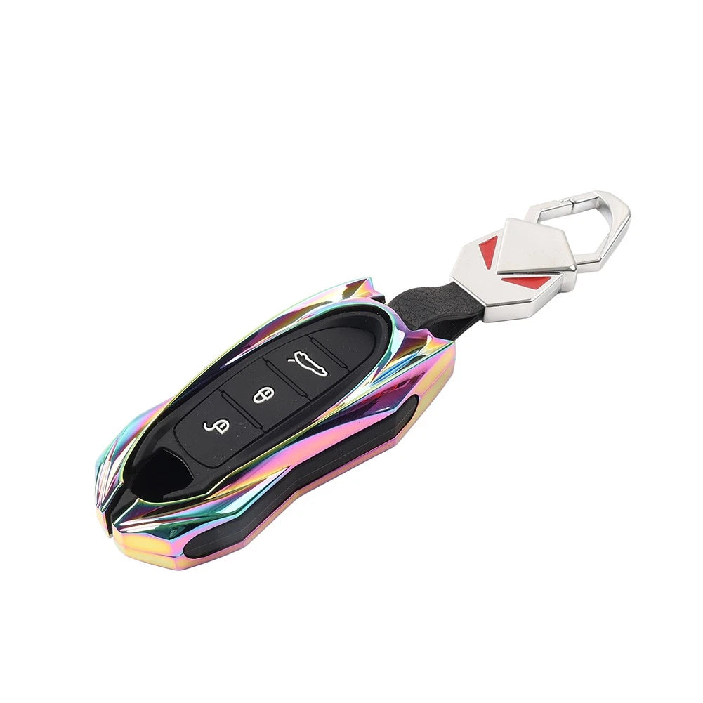 Remote Key Fob Case Shell Cover for Porsche 718 911 Macan Cayenne Cayman Boxster