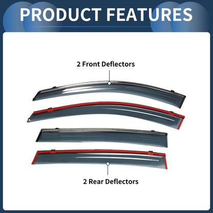 Window Deflectors for Toyota RAV4 2013-2018 Side Window Vent Visors 1 Set